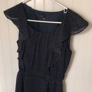 Gap tea length ruffle dress